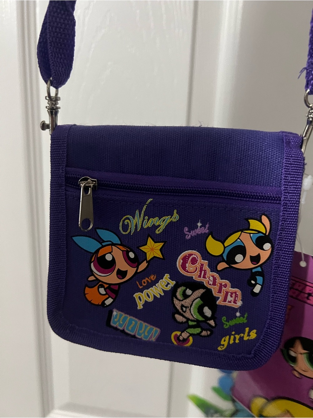 Cartoon Network Purple Character Wristlet Crossbody